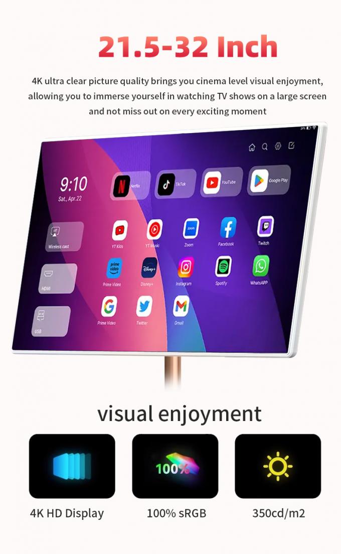 32 inch Capacitive Touch Portable TV, Ultra HD Experience,  Smart Portable TV, Companion Device