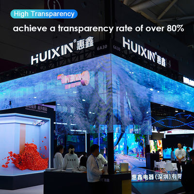 1R1G1B LED Transparent Screen P31.25 Transparent Video Screen 5000nit For Ultra Bright Applications