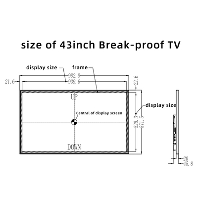 Ultra-thin Break-resistant TV Szene Screen 1920*1080 2K Resolution