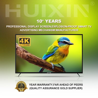 50 Inch A Grade LCD Screen OEM/ODM 2K/4K Ultra HD Smart TV - Shatterproof Design with Metal Frame & 4mm Tempered Glass