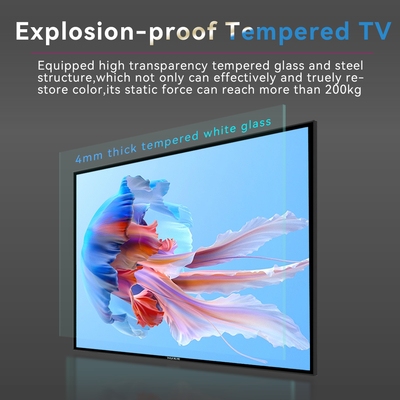 60 inch Durable High-Performance 4K UHD TV for Business, Shatterproof Screen, Military-Grade Metal Housing Frame,Break-Proof Design