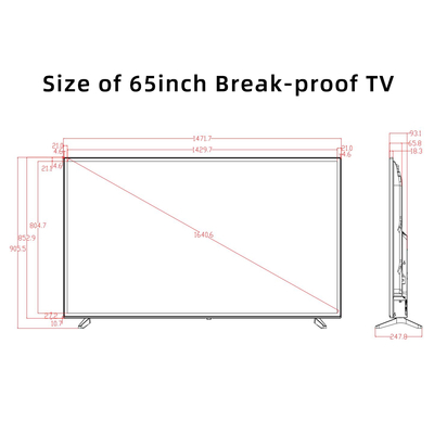 65 inch Ultra-HD Clarity Meets Military-Grade Protection 4K UHD Public Display TV – Vandal-Proof & Commercial-Grade