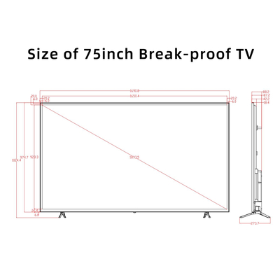 Premium 75" Commercial Displays High-performance 4K Smart TVs with Metal Chassis & 4mm Tempered Glass