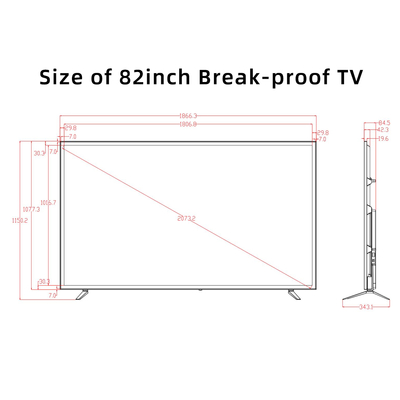 82" High-Performance 4K Smart TVs,Commercial-Grade 4K Display Panels,OEM Manufacturing Available,Metal Casing + Tempered Glass
