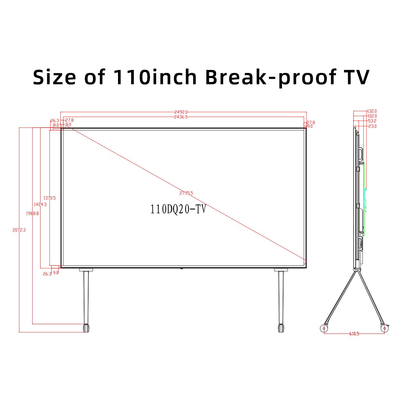 110-inch 4K UHD Smart TV - Ultimate Commercial Display Solution, Large-format Professional Display, Cinematic 4K Resolution