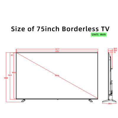 75" Commercial Smart TV for Business Environments Ultra Slim Bezel Design Customizable Solutions