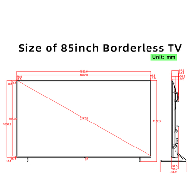 85" Ultra Slim Bezel Smart TV - Premium Business Display Solution, Stunning 4K Visuals Unmatched Reliability For 24/7 Operation