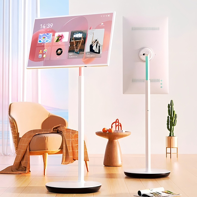 21.5 inch 6G+128G Capacitive Touch Portable TV with Mobile Stand - Interactive Follow Me Screen for Bedroom