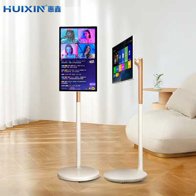 27 inch 6G+128G Capacitive Touch Portable TV, Stylish and Modern,  Rotatable Tablet Stand - Smart Home Assistant with Bluetooth & WiFi, Follow Me Screen