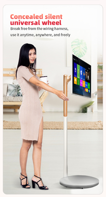 32 inch 6G+128G Portable TV, Space-Saving Foldable Smart Board - Standing Desk Companion for Yoga & Meetings, Follow Me Screen
