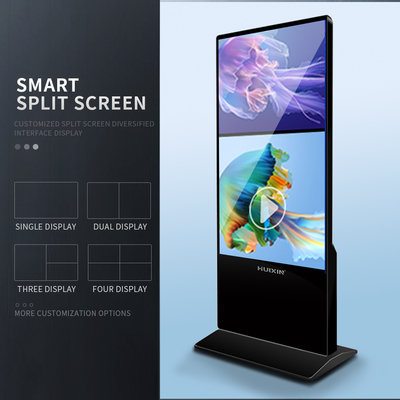 50" Indoor Floor Standing LCD Screen Wireless Remote Control Advertising Player Digital Signage Animation for Businesses