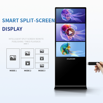 75 Inch Floor-stand High Brightness Large Format Interactive Display Multi-Touch Retail Wayfinding Solution Digital Signage