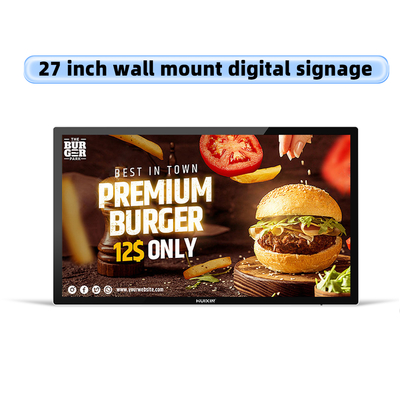27 Inch Easy Mounting Wall Mounted Lightweight Advertising Digital Signage with Built-in Media Player for Engaging Customers
