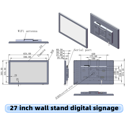 27 Inch Easy Mounting Wall Mounted Lightweight Advertising Digital Signage with Built-in Media Player for Engaging Customers
