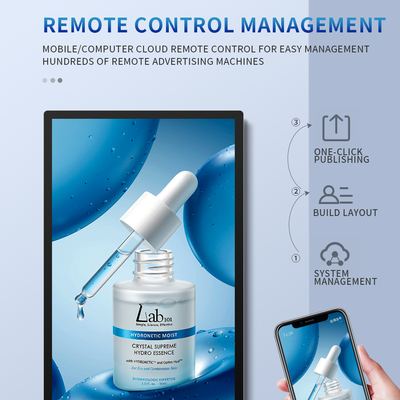50 Inch Cloud-Based Content Management Split-Screen Functionality Wall-Mounted Digital Signage with Built-in Media Player