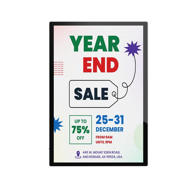 Commercial Grade 65-Inch Wall Mounted Digital Advertising Display for Indoor Retail Stores Shopping Malls Graphic Display