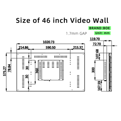 46 Inch BOE SCREEN BRAND 1.7mm Gap Multi Screen Video Wall Photo Self-Service Business Welcome Display Splicing Screen