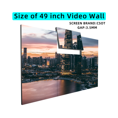 49 Inch CSOT TCL SCREEN 3.5mm Gap Professional Screen Advertising Video Wall Controller Board Led Display Poster Splicing Screen for Live Broadcast