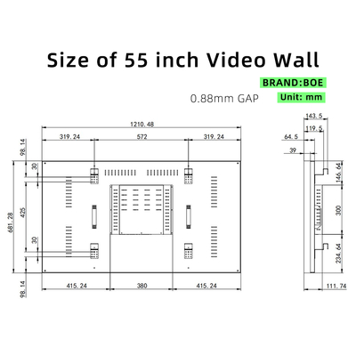 55 Inch BOE SCREEN 0.88mm Gap Advertising Led-Video-Wall-Panel Digital Video Wall DID LCD Video Wall Panel Matrix Splicing Screen