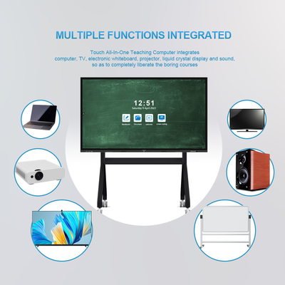 Effortless Meeting Minutes with Digital Interactive Smart Board AI-powered Transcription 4K Touch Display