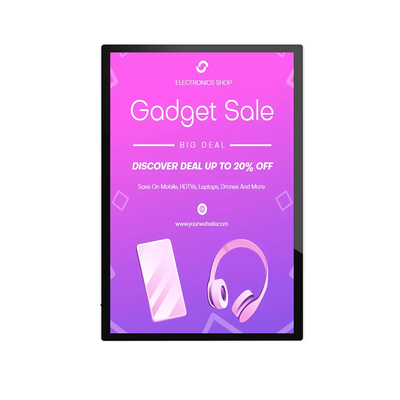 100 inch Advertising Display Board Digital Signage Display 5000 1 Contrast Ratio for Superior Advertising Results