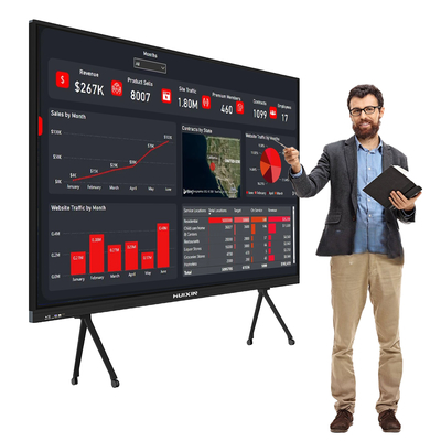 Interactive Smart Board with Video Conferencing Native Support for Zoom/Teams/Webex 32GB ROM 4GB RAM Intel Core I3/i5/i7 4th To 13th Gen OPTIONAL