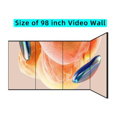98 inch Break Proof Screen Metal Shell Large Splicing Screen 4K UHD Display LCD Digital Signage Screen Advertising Video Wall