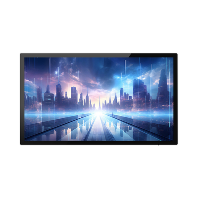 Aluminum Profile Frame glass Panel Wall Mounted Advertising Screen for High Contrast Ratio of 5000 1