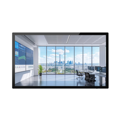 Aluminum Profile Frame glass Panel Wall Mounted Advertising Screen for High Contrast Ratio of 5000 1