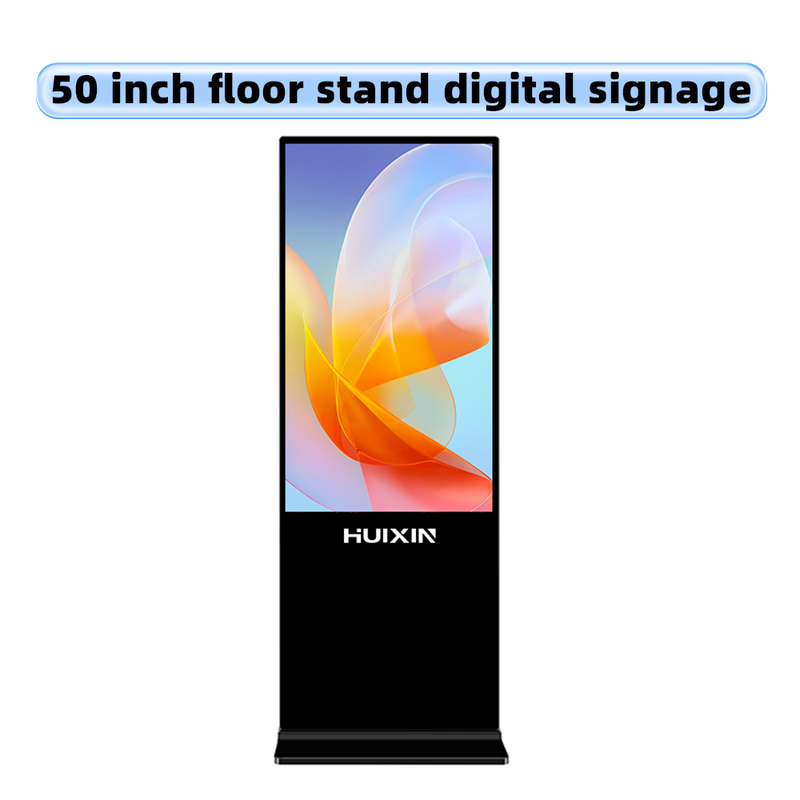 50" Indoor Floor Standing LCD Screen Wireless Remote Control Advertising Player Digital Signage Animation for Businesses