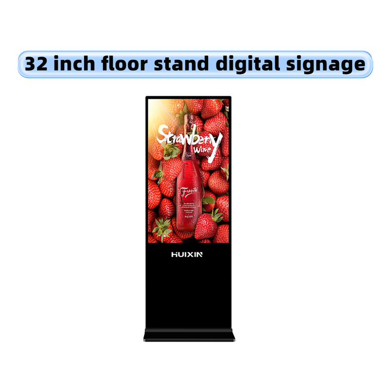 32" Dynamic Content Digital Signage Display Floor Stand LCD Screen for Advertising Promotions for Shopping Malls Elevators