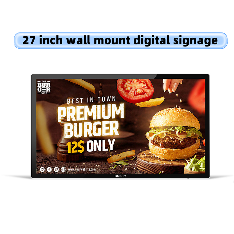27 Inch Easy Mounting Wall Mounted Lightweight Advertising Digital Signage with Built-in Media Player for Engaging Customers