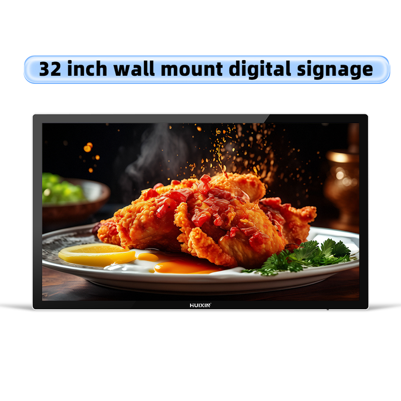 32-Inch Android Digital Signage LCD Display Remote-Controlled Wall-Mount Advertising Player for Shopping Malls, Vertical DOOH Digital Poster Display